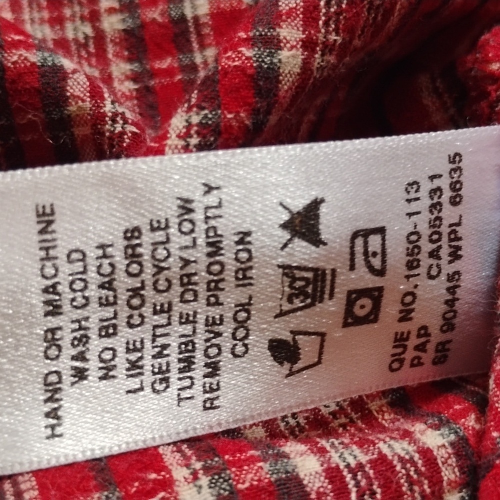 🌲 WOOLRICH Red Plaid Button Down Shirt LG  EPLVC - Picture 10 of 12